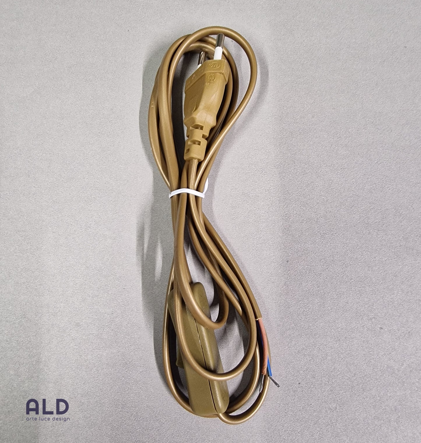 Cablaggio lumetti pulsante on off cavo 1,5mt dorato per lumi lampade comodino