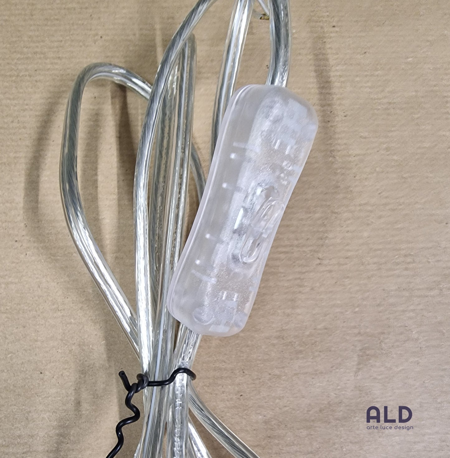 Cablaggio lumetti pulsante on off cavo 1,5mt trasparente lumi lampade comodino