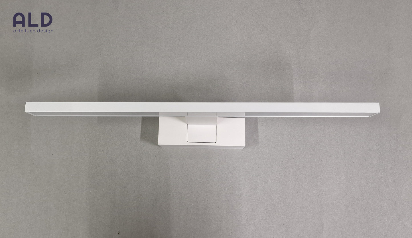 Lampada led da specchio alluminio bianco applique da bagno spot per interno 7w