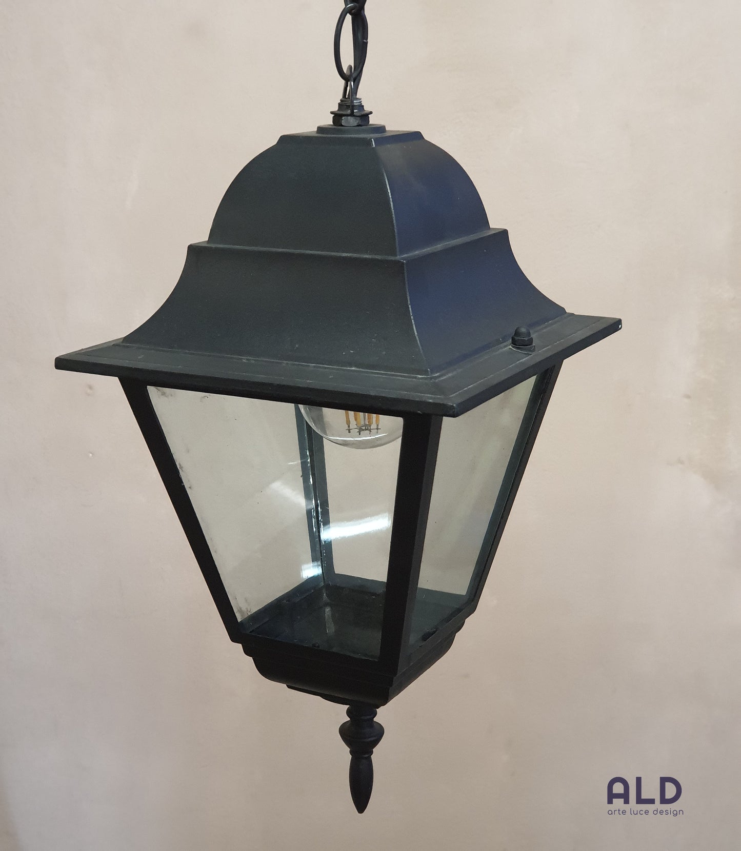 Sospensione da giardino lanterna pendente da esterno in alluminio 1 luce E27