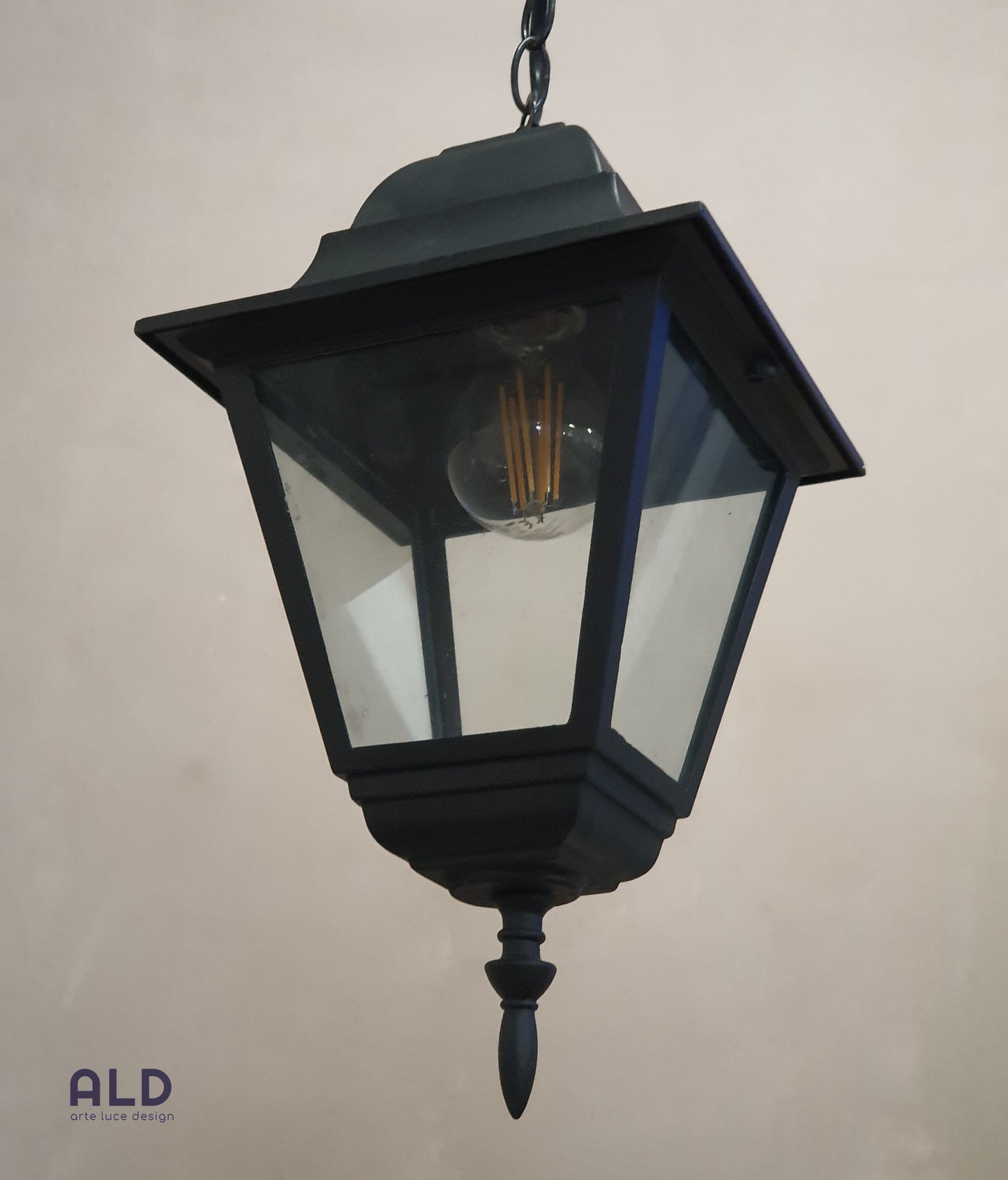 Sospensione da giardino lanterna pendente da esterno in alluminio 1 luce E27