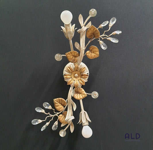 Plafoniera a 2 luci e14 stile fiorentino lampada classica da soffito o parete