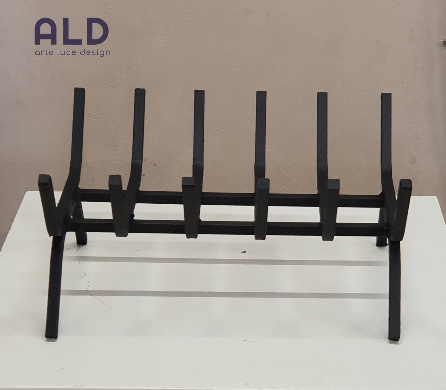 Poggialegna in ferro pesante portalegna da camino caminetto stufa a 6 elementi