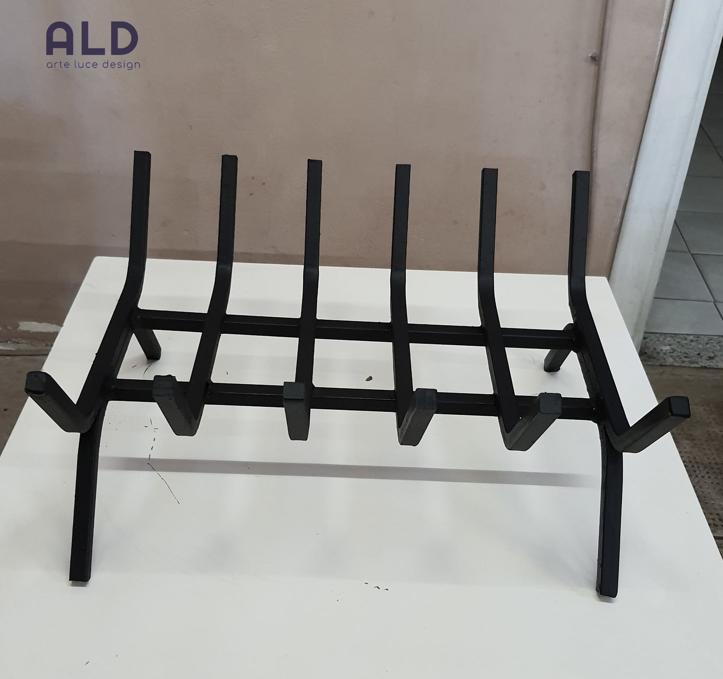 Poggialegna in ferro pesante portalegna da camino caminetto stufa a 6 elementi