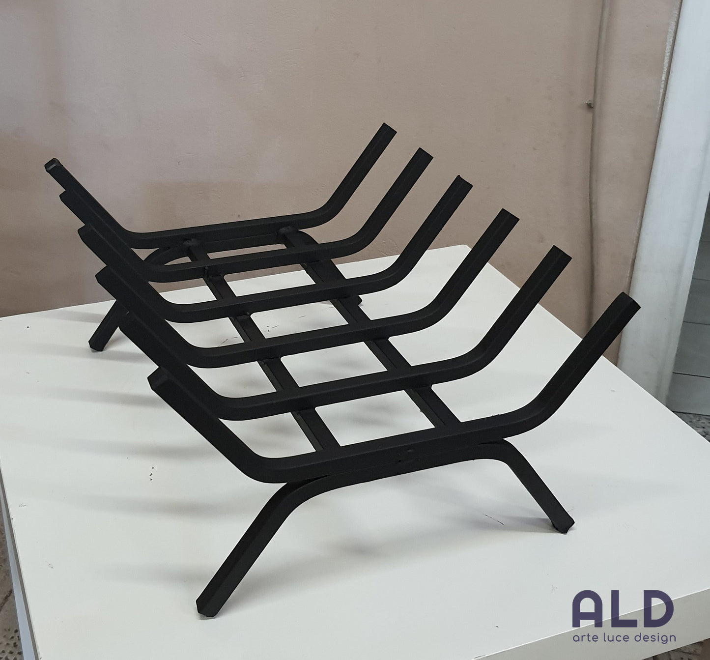 Poggialegna in ferro pesante portalegna da camino caminetto stufa a 6 elementi