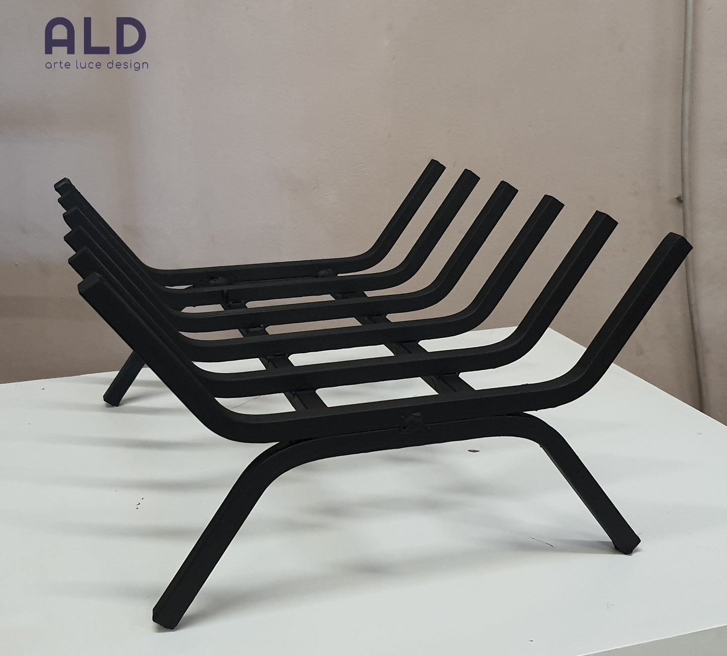 Poggialegna in ferro pesante portalegna da camino caminetto stufa a 6 elementi