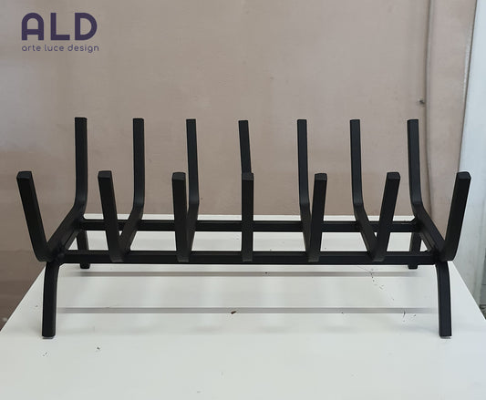 Poggialegna in ferro pesante portalegna da camino caminetto stufa a 7 elementi