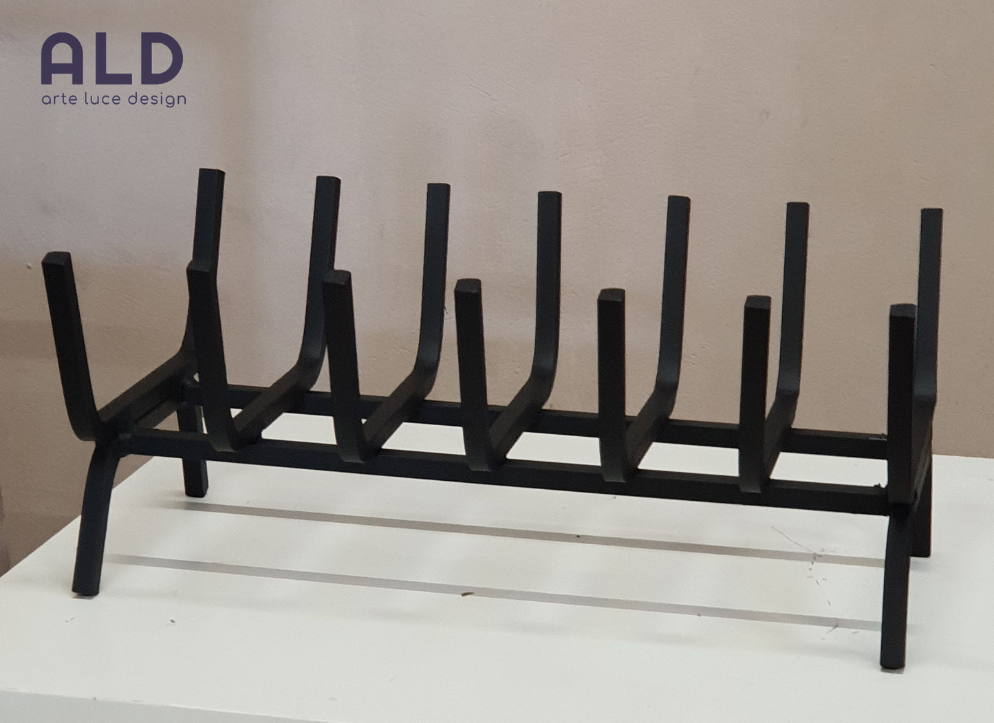 Poggialegna in ferro pesante portalegna da camino caminetto stufa a 7 elementi