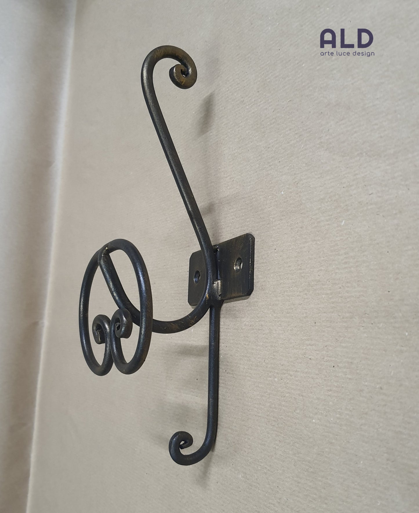 Appendi abiti da parete appendino da muro bronzo attaccapanni in ferro battuto