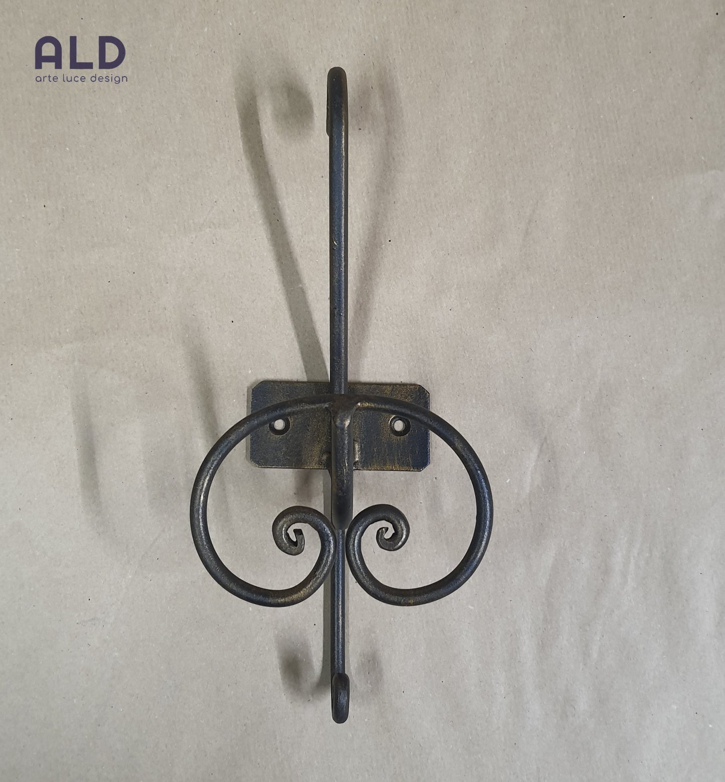 Appendi abiti da parete appendino da muro bronzo attaccapanni in ferro battuto