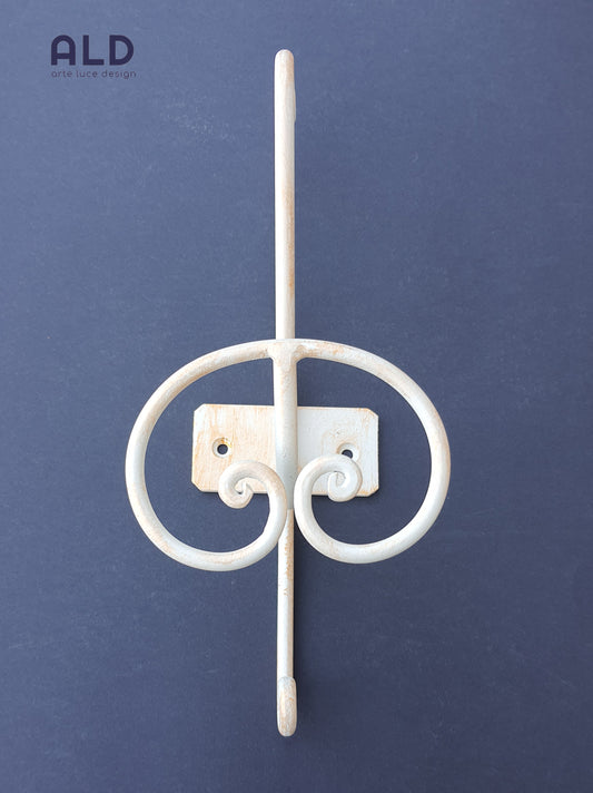 Appendi abiti da parete appendino da muro avorio attaccapanni in ferro battuto