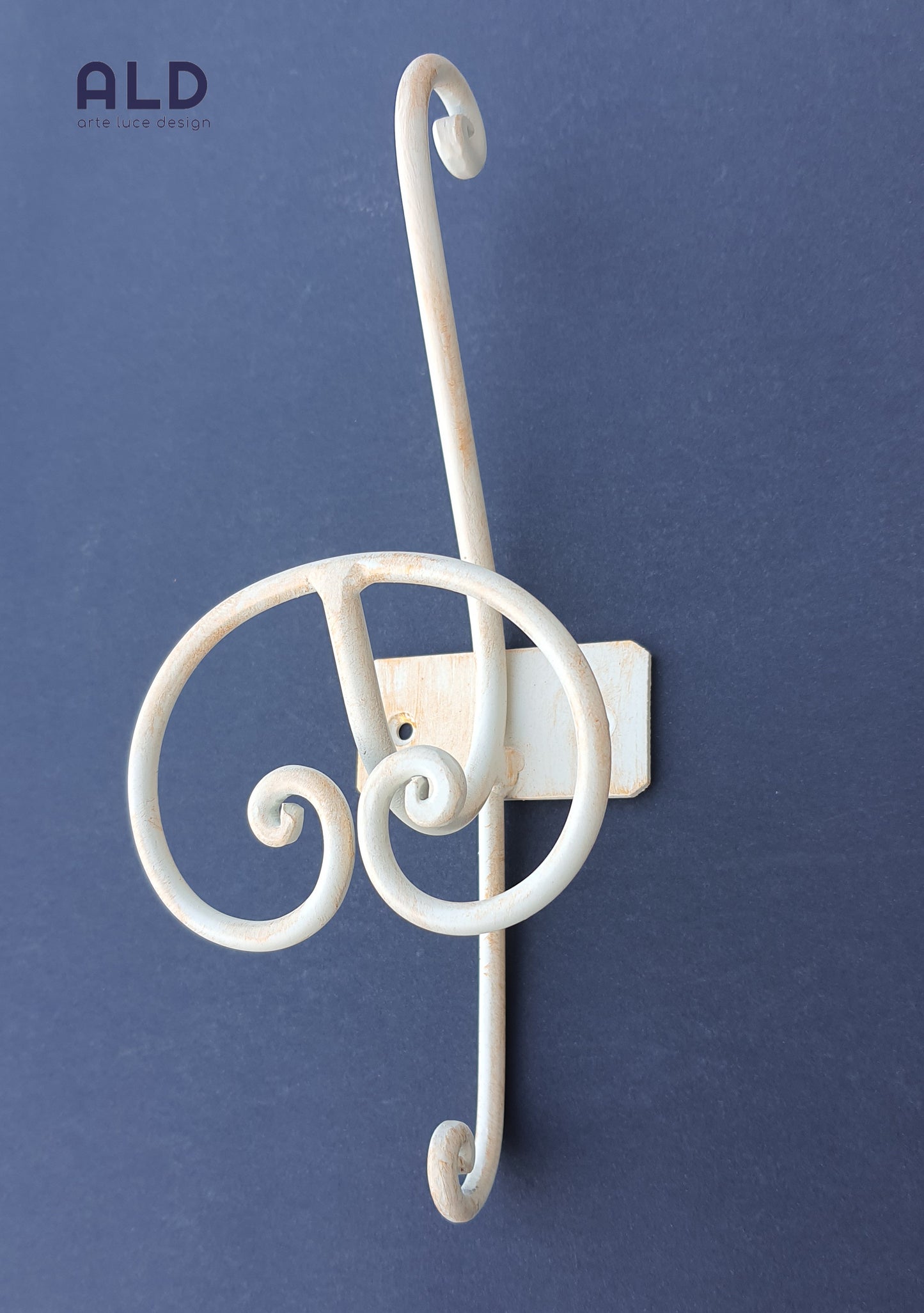 Appendi abiti da parete appendino da muro avorio attaccapanni in ferro battuto