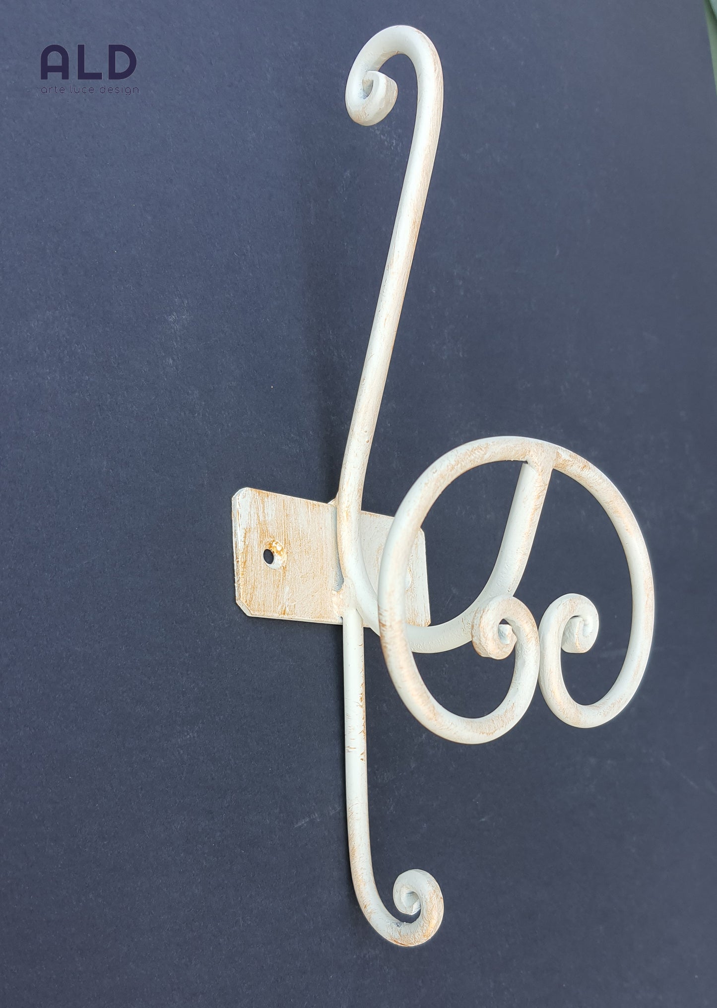 Appendi abiti da parete appendino da muro avorio attaccapanni in ferro battuto