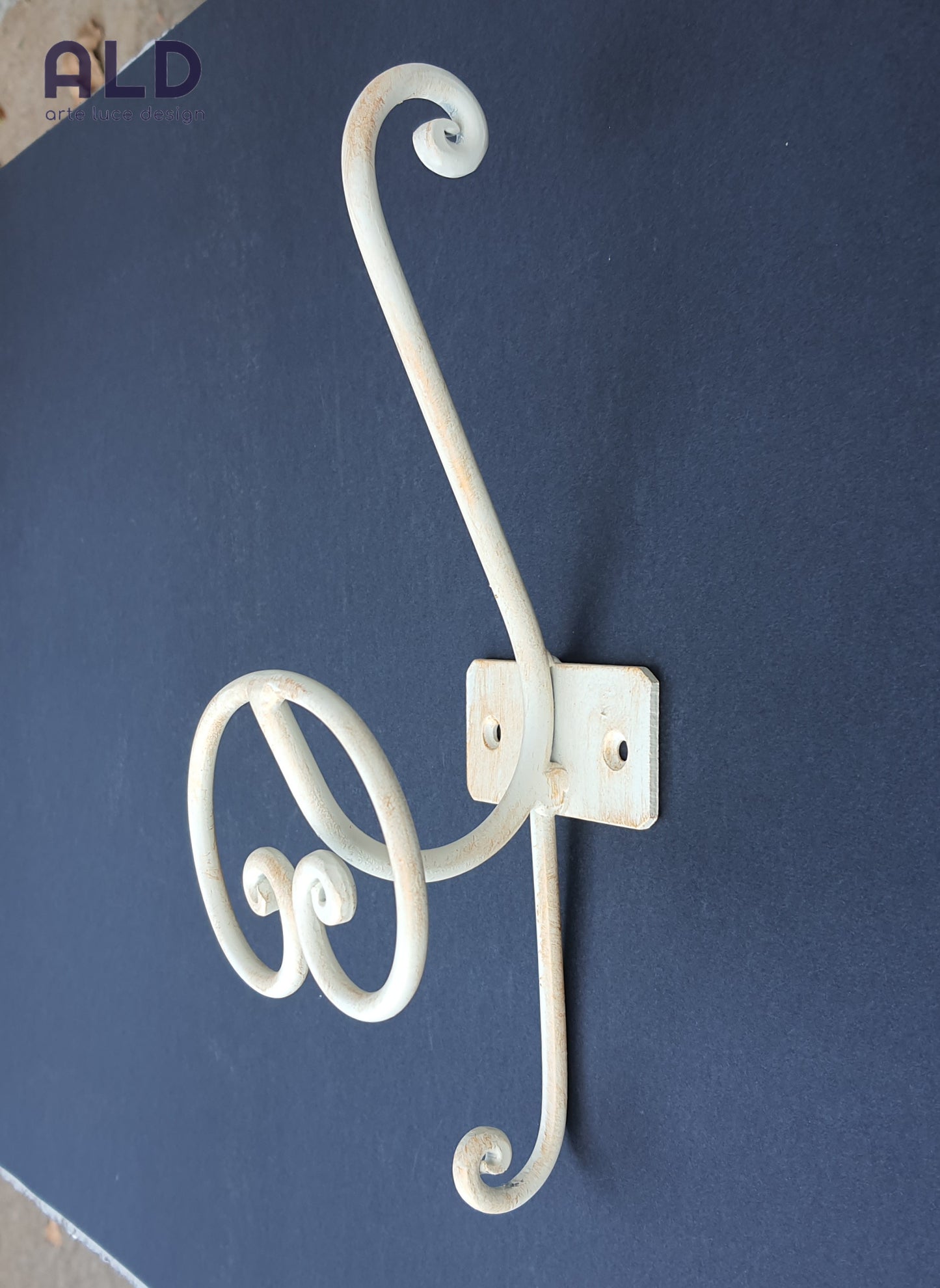 Appendi abiti da parete appendino da muro avorio attaccapanni in ferro battuto