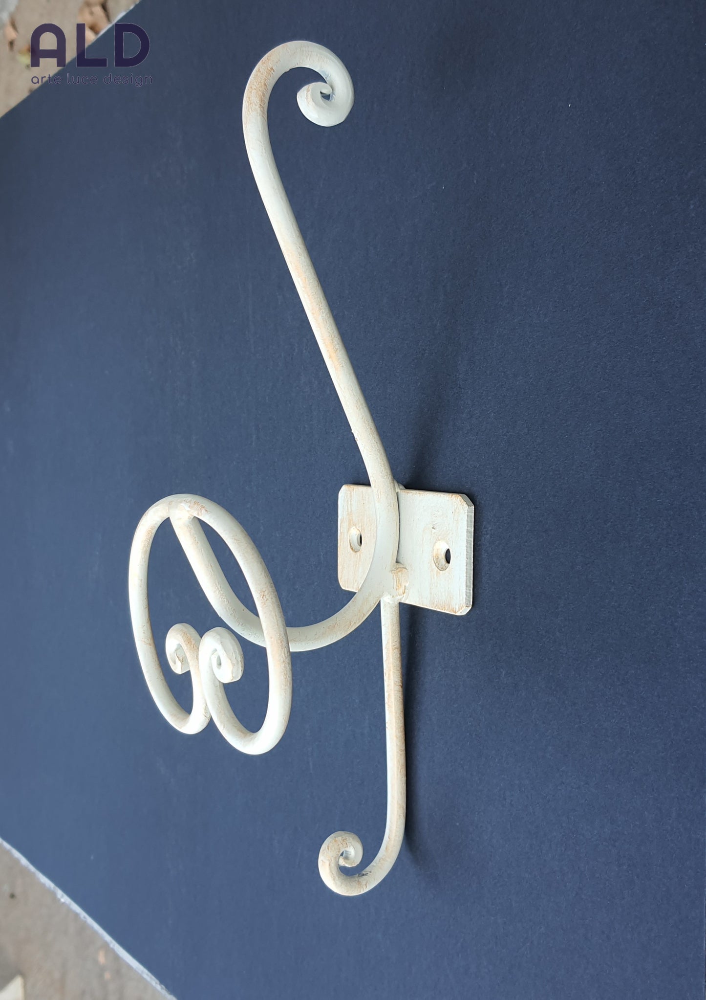 Appendi abiti da parete appendino da muro avorio attaccapanni in ferro battuto