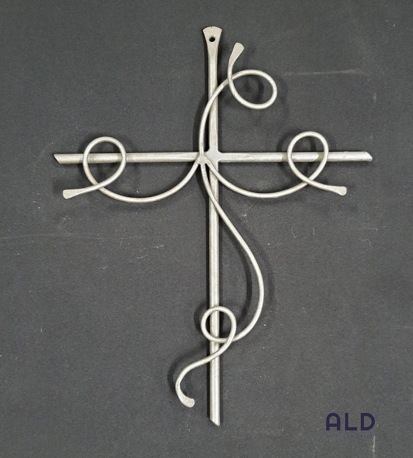 Capezzale moderno argento crocifisso in ferro stilizzato per camera da letto