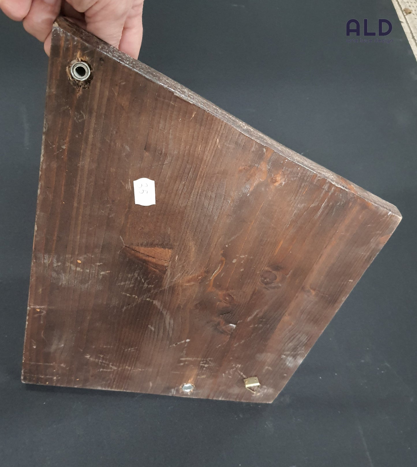 Capezzale moderno metallo e legno crocifisso stilizzato per camera da letto