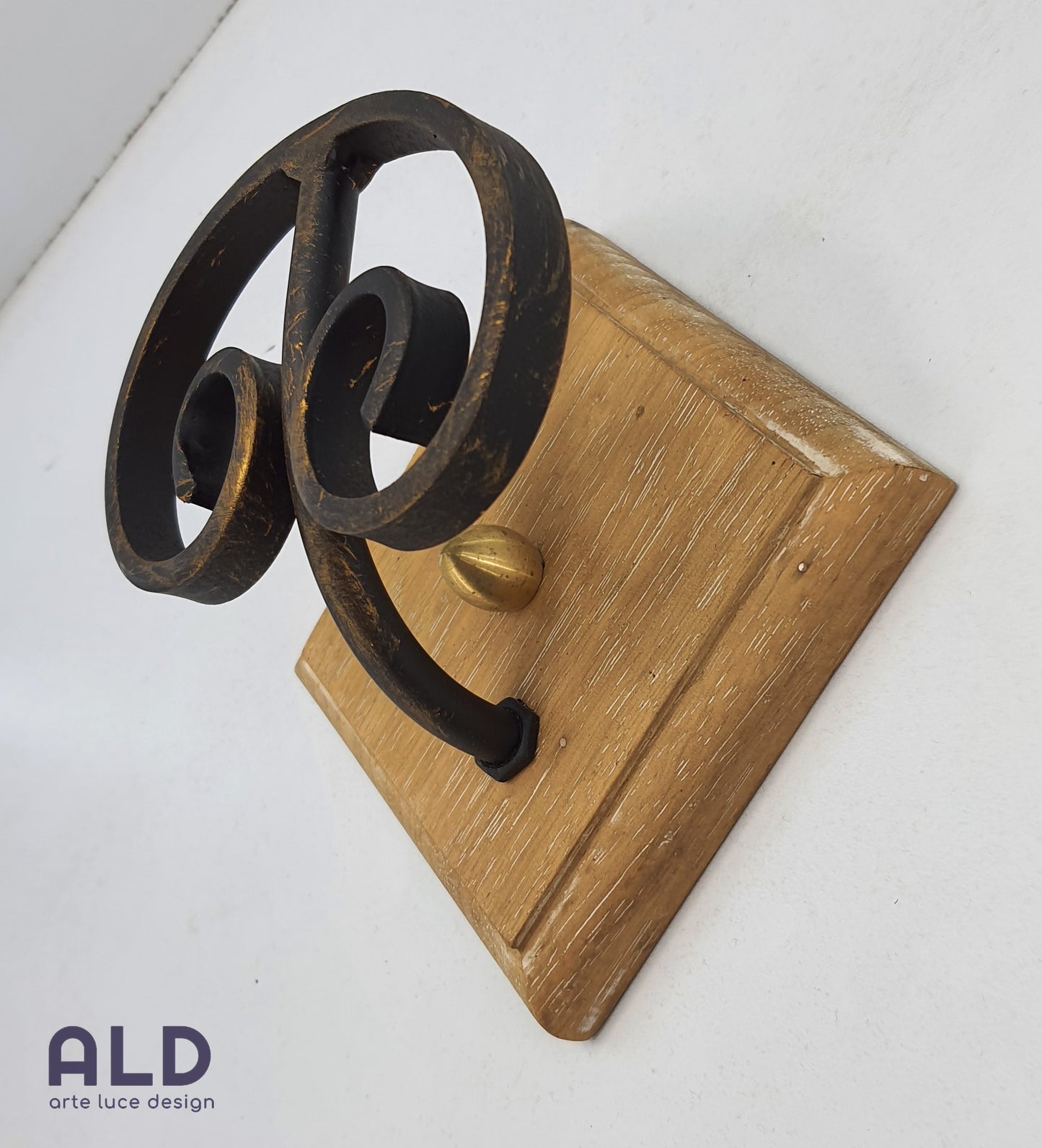 Appendi abiti da parete appendino a 1 posto bronzo attaccapanni in ferro battuto