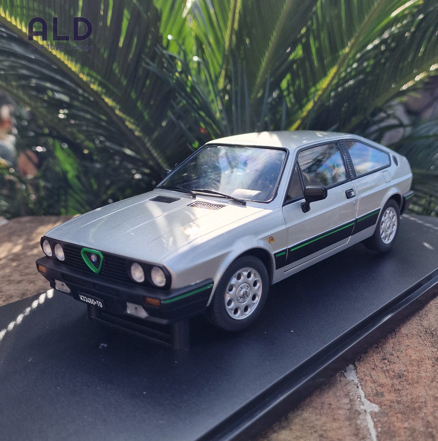 modellino auto scala 1/18 ALFA ROMEO SPRINT 1.5 QUADRIFOGLIO VERDE modellini