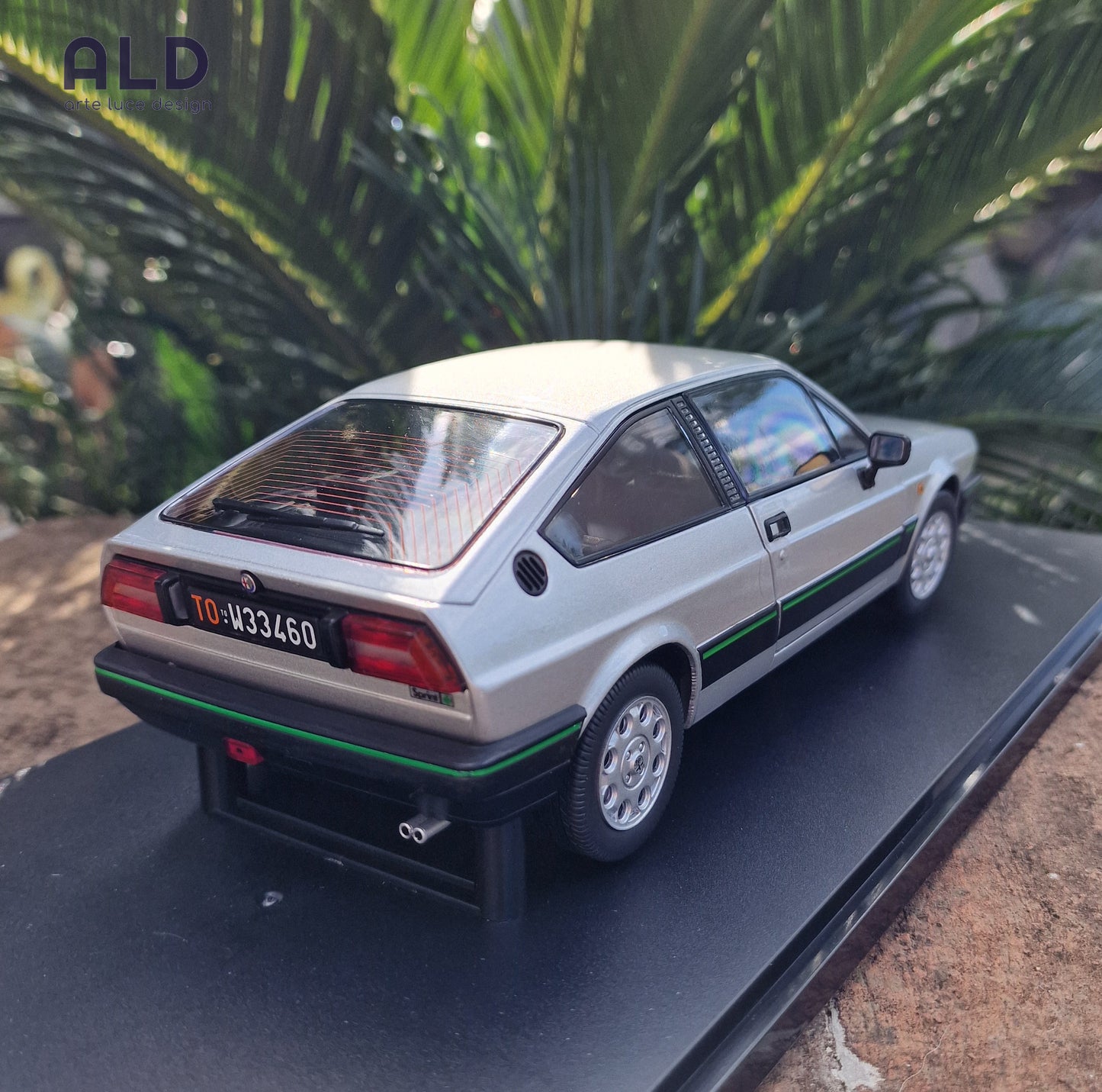 modellino auto scala 1/18 ALFA ROMEO SPRINT 1.5 QUADRIFOGLIO VERDE modellini