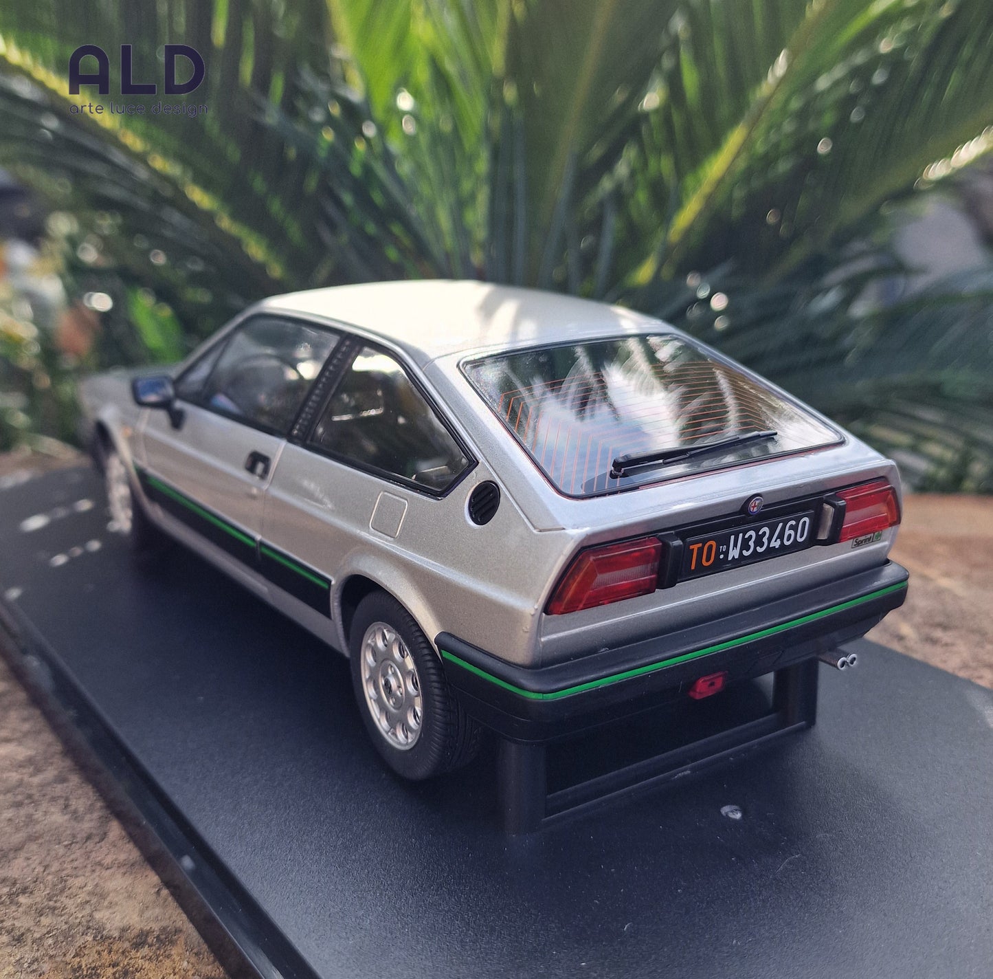 modellino auto scala 1/18 ALFA ROMEO SPRINT 1.5 QUADRIFOGLIO VERDE modellini