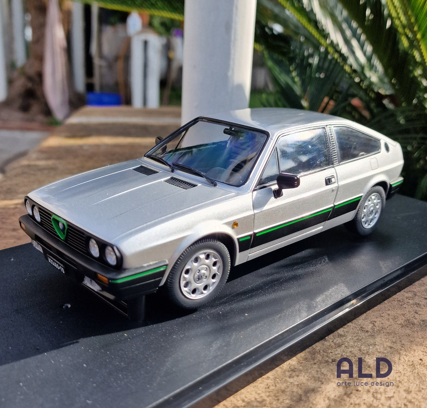 modellino auto scala 1/18 ALFA ROMEO SPRINT 1.5 QUADRIFOGLIO VERDE modellini