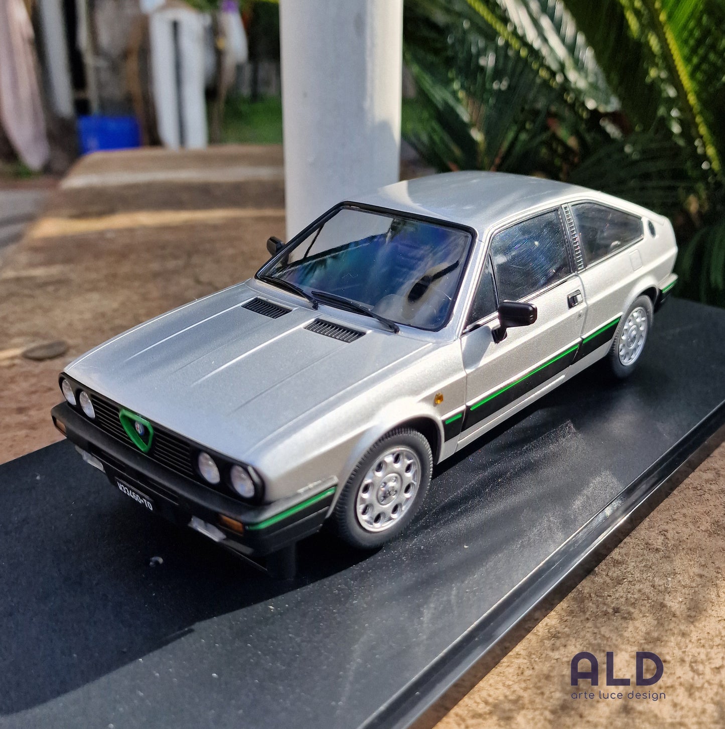 modellino auto scala 1/18 ALFA ROMEO SPRINT 1.5 QUADRIFOGLIO VERDE modellini