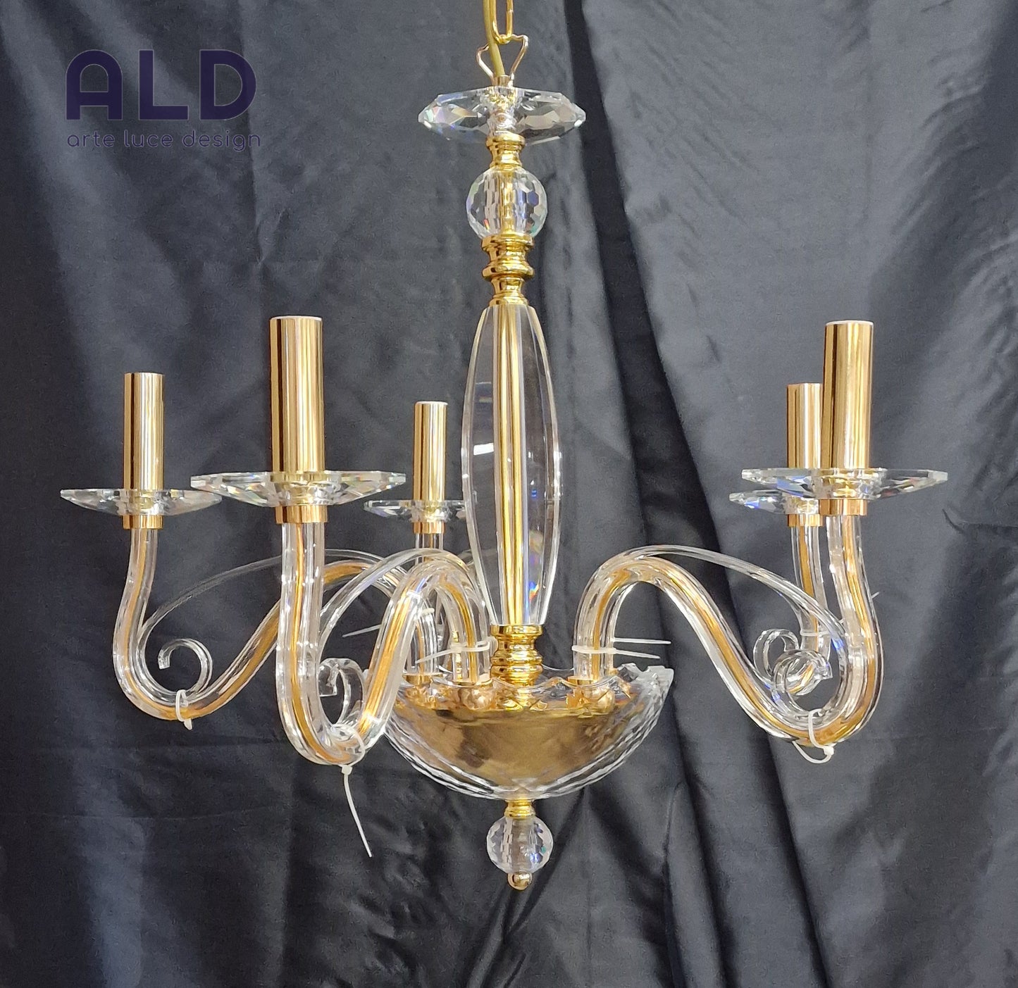 Lampadario di Cristallo per camera da letto salone sala da pranzo 5 luci e14