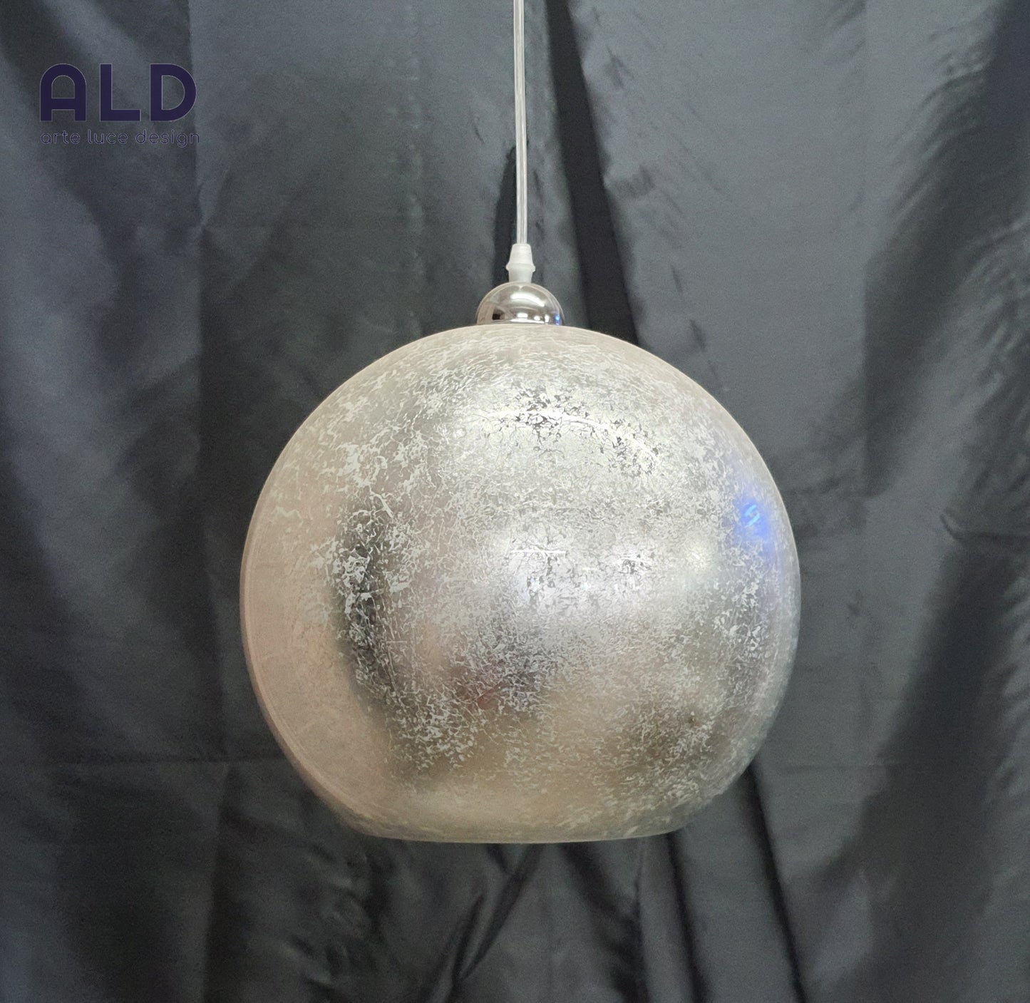 Lampadario moderno in foglia argento per cucina bagno cameretta camera da letto