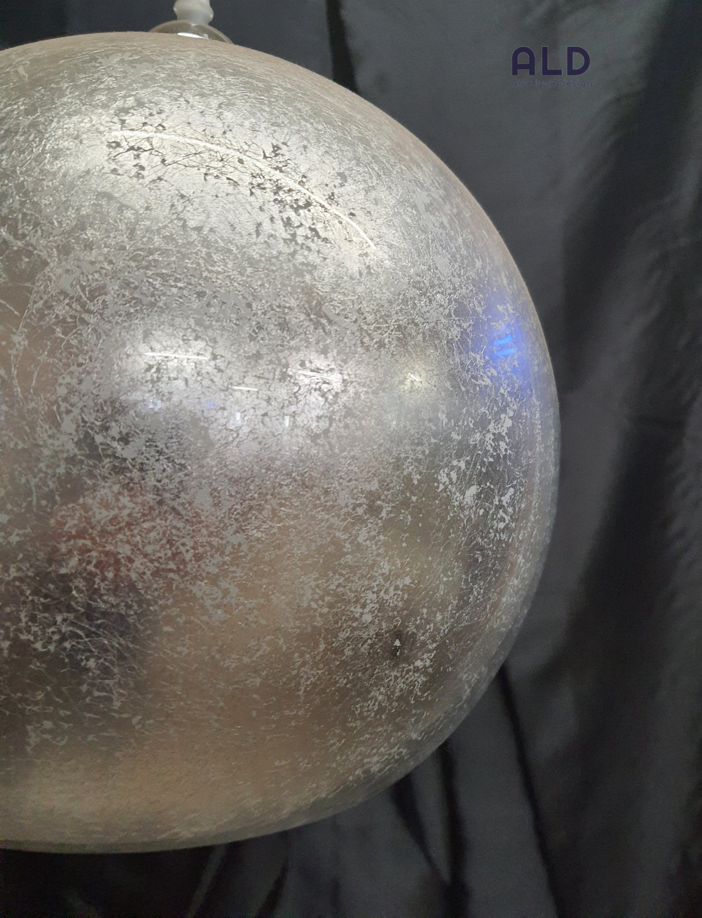 Lampadario moderno in foglia argento per cucina bagno cameretta camera da letto