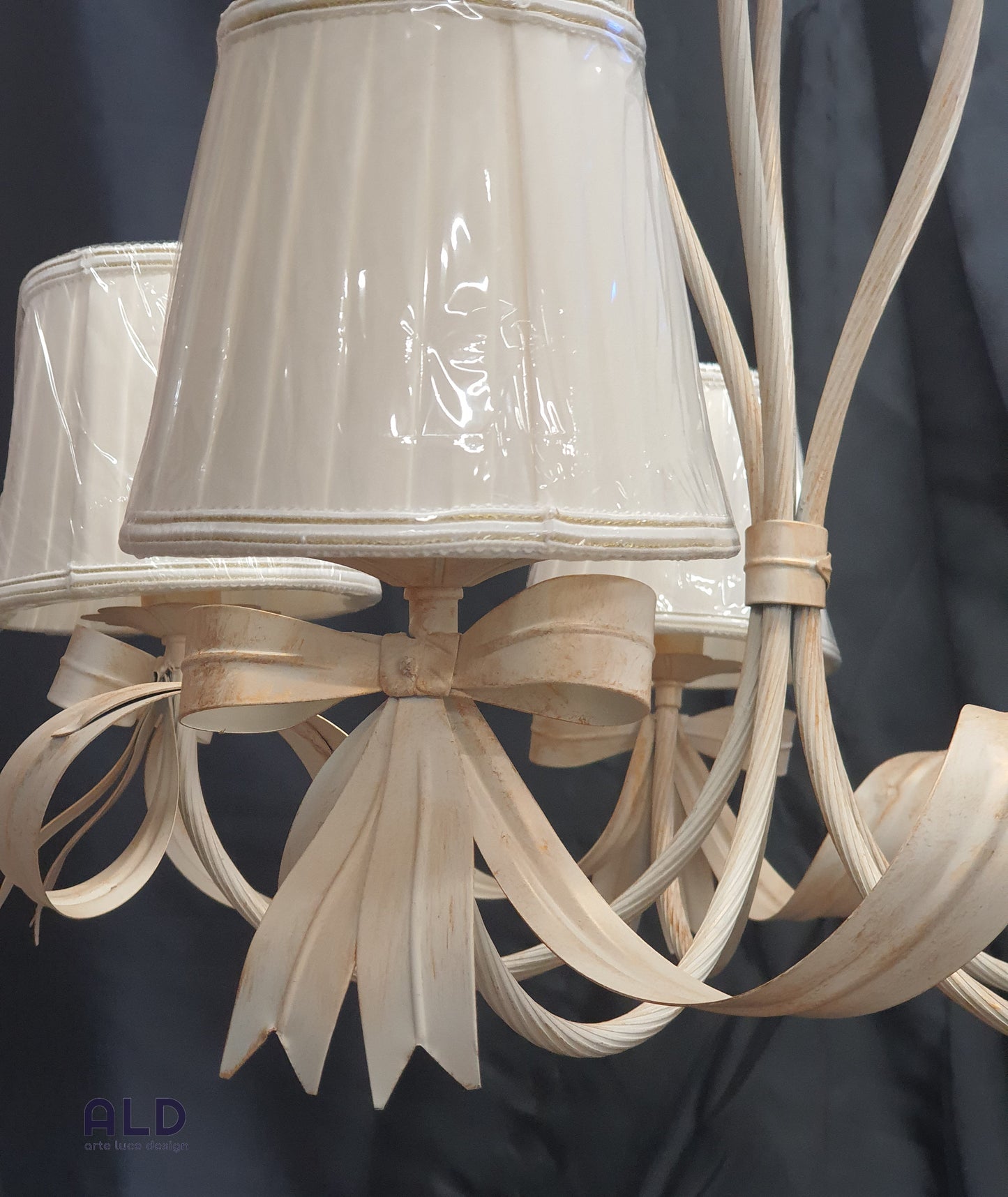 Lampadario classico in ferro battuto per camera da letto cameretta 5 luci e14