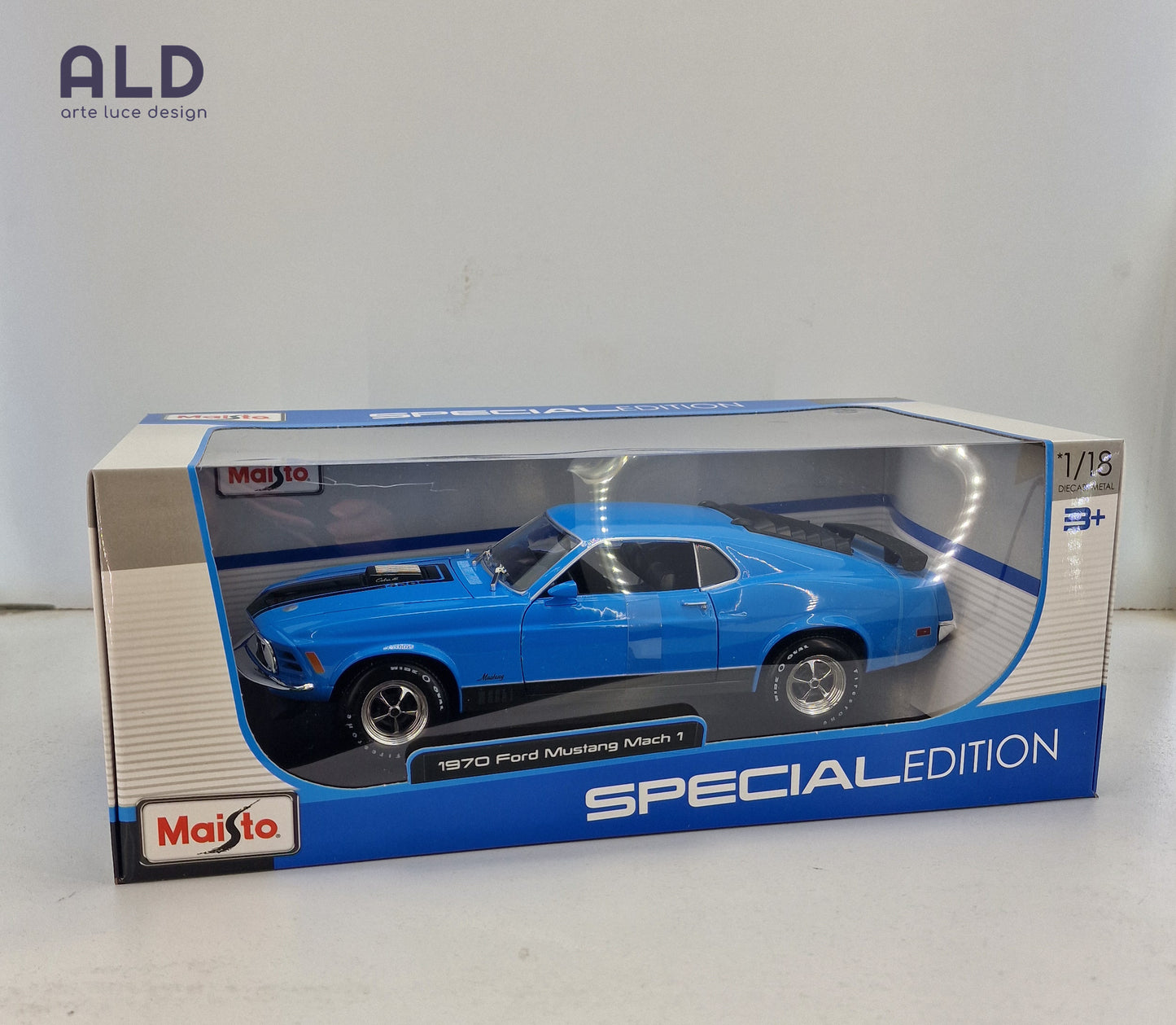 modellino auto scala 1/18 ford mustang mach 1 del 1970 della maisto