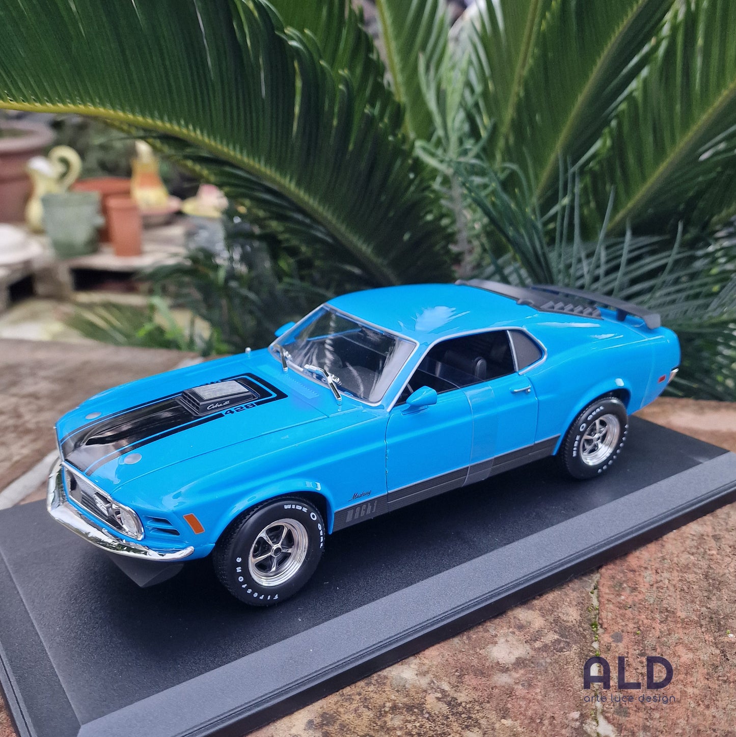 modellino auto scala 1/18 ford mustang mach 1 del 1970 della maisto