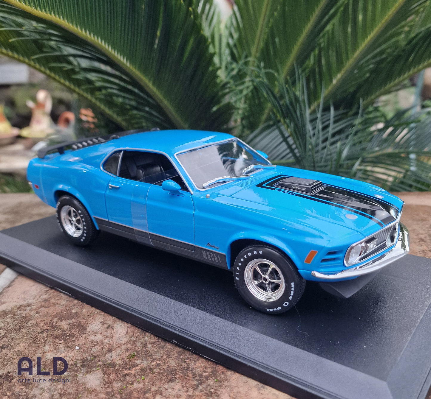 modellino auto scala 1/18 ford mustang mach 1 del 1970 della maisto