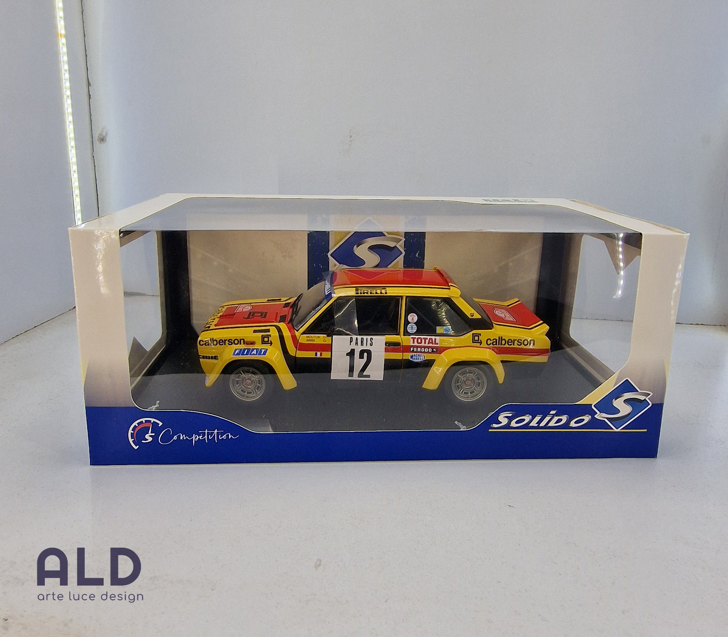 modellino auto scala 1/18 FIAT 131 abarth rallye montecarlo 1980 della solido