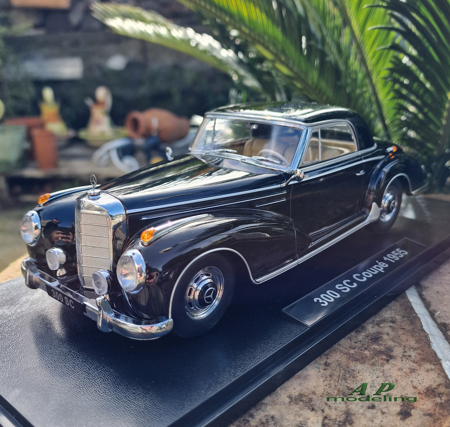 modellino auto scala 1/18 mercedes benz 300 sc coupè del 1955 modellini die cast
