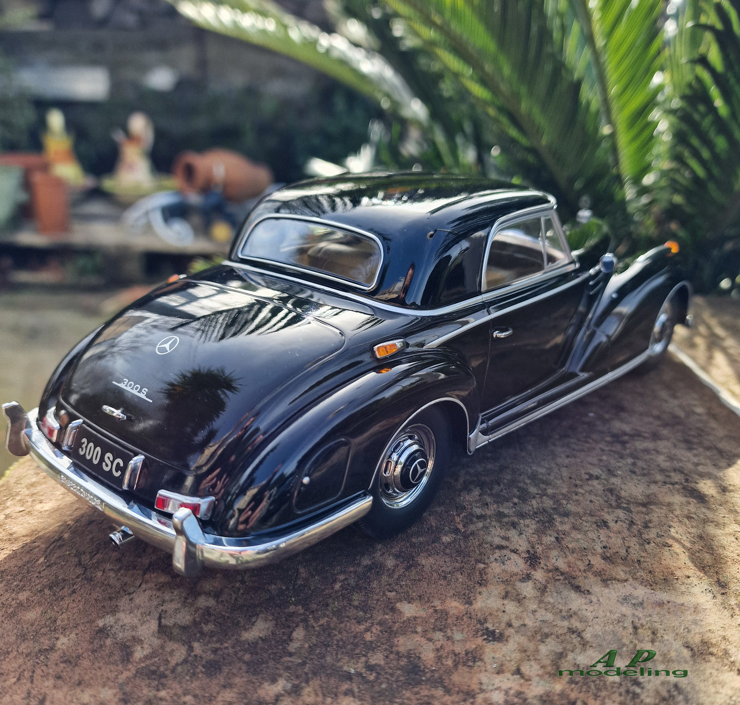 modellino auto scala 1/18 mercedes benz 300 sc coupè del 1955 modellini die cast