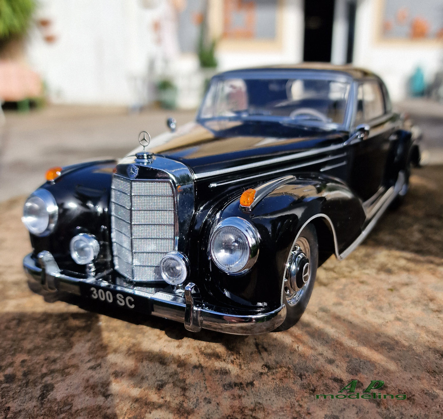 modellino auto scala 1/18 mercedes benz 300 sc coupè del 1955 modellini die cast