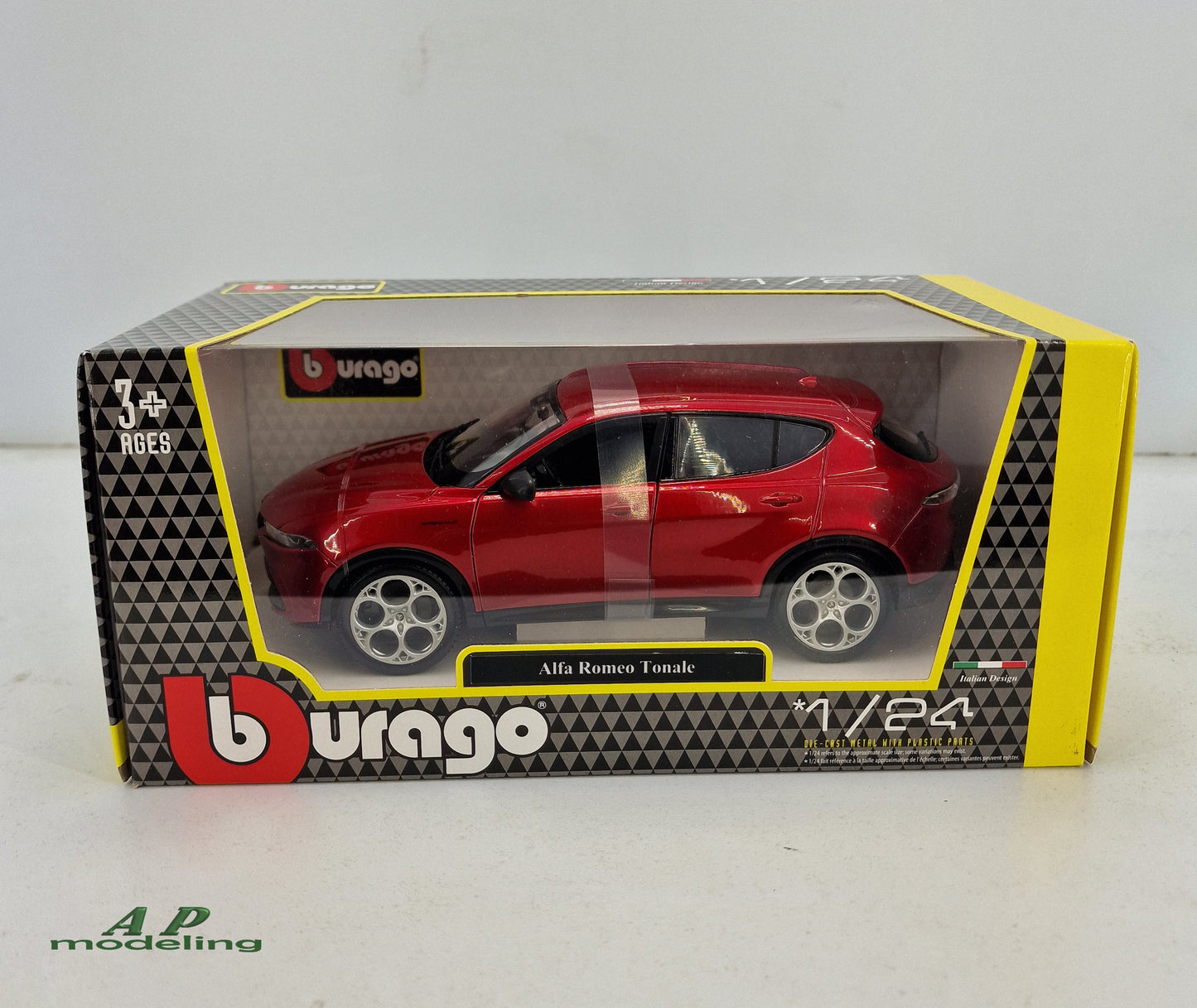 modellino auto 1:24 alfa romeo tonale rossa della bburago modellini die cast
