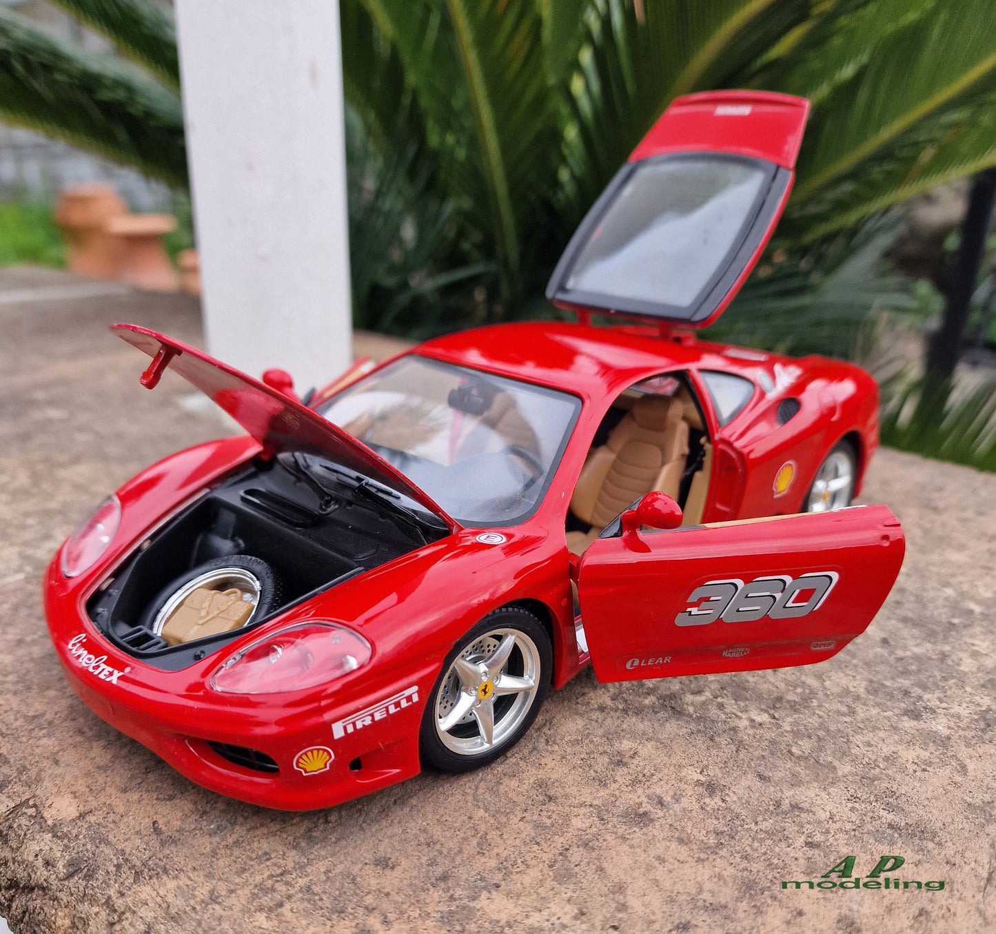 modellino auto scala 1/18 ferrari 360 modena modellini della bburago