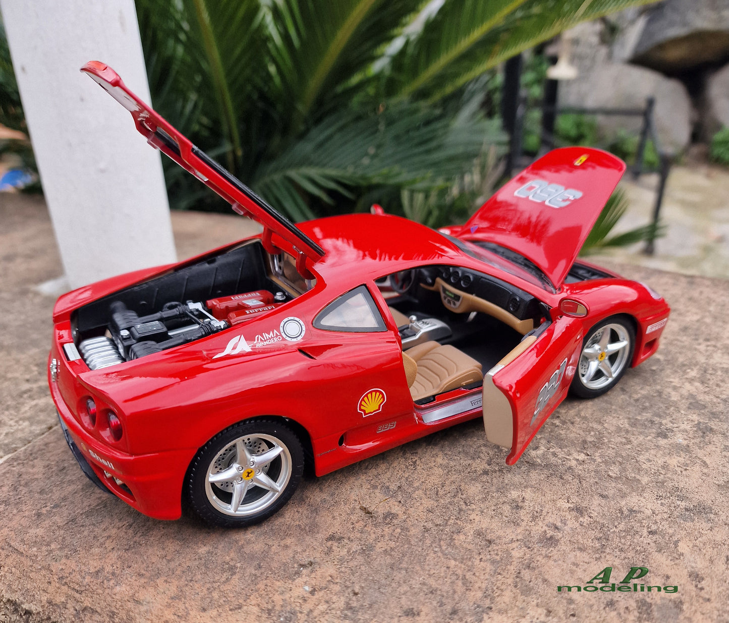 modellino auto scala 1/18 ferrari 360 modena modellini della bburago
