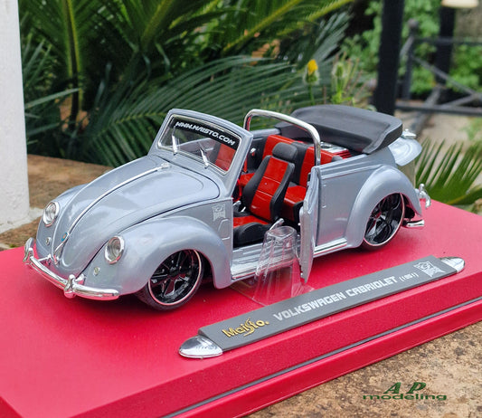 modellino auto scala 1/18 Volkswagen cabriolet della maisto bugz modellini