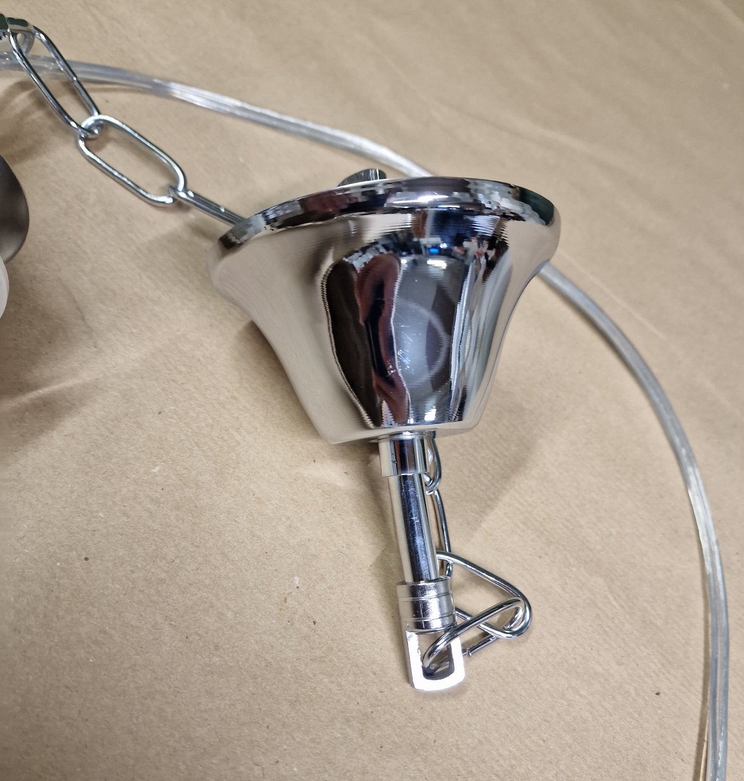 catena in metallo cromo per sospensione moderna ricambio lampadario attacco E27