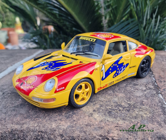 modellino auto scala 1/18 Porsche 911 carrera del 1993 modellini bburago