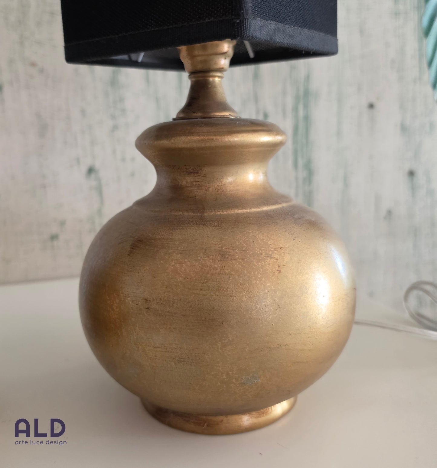 Coppia lumetti in terracotta oro per camera da letto lampade da tavolo lumi e14