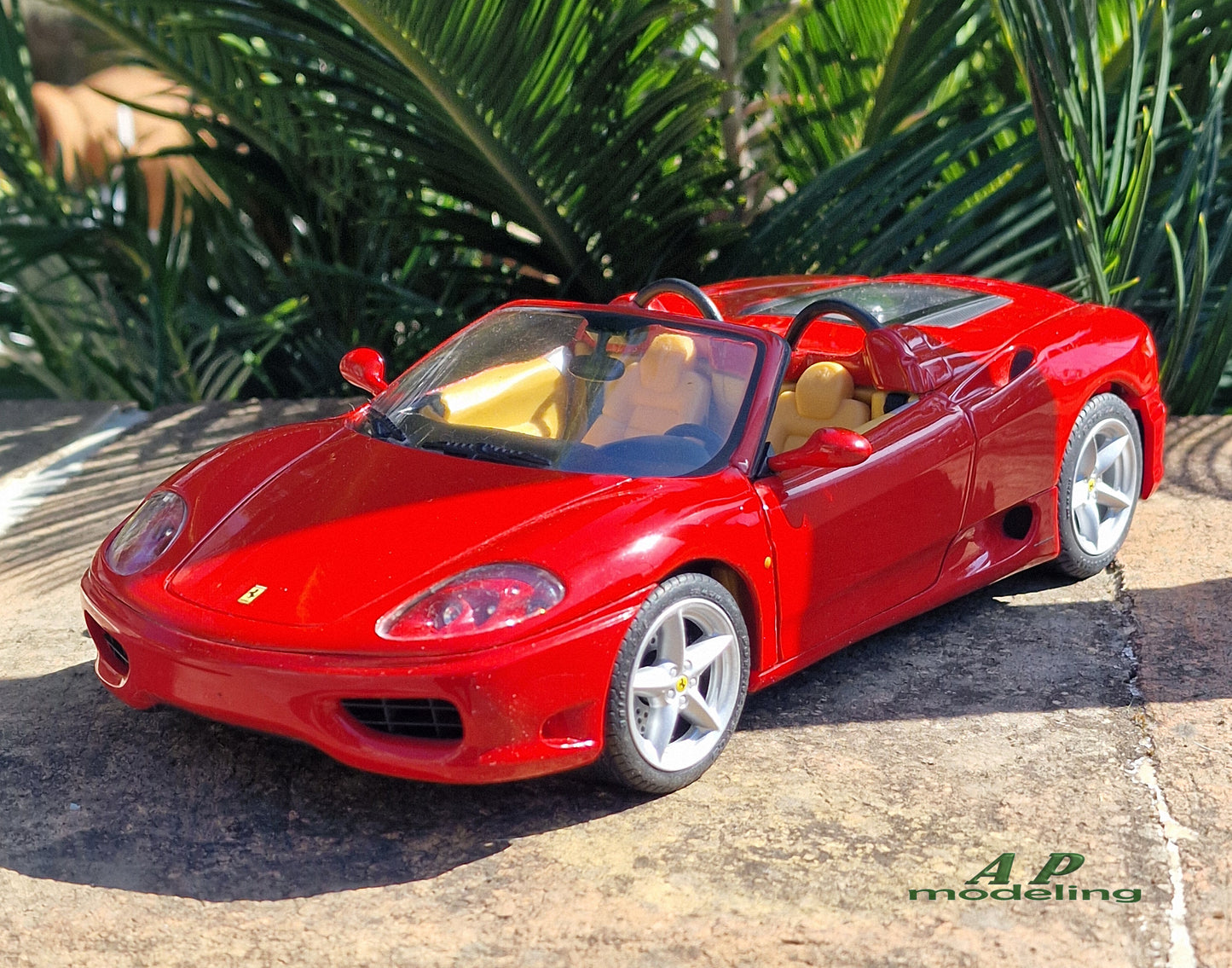 modellino auto scala 1/18 ferrari 360 spider della hot wheels modellini