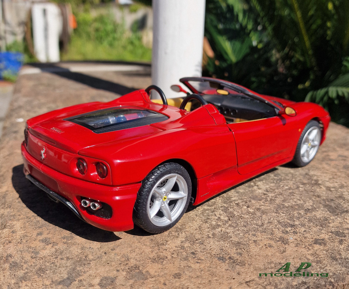 modellino auto scala 1/18 ferrari 360 spider della hot wheels modellini