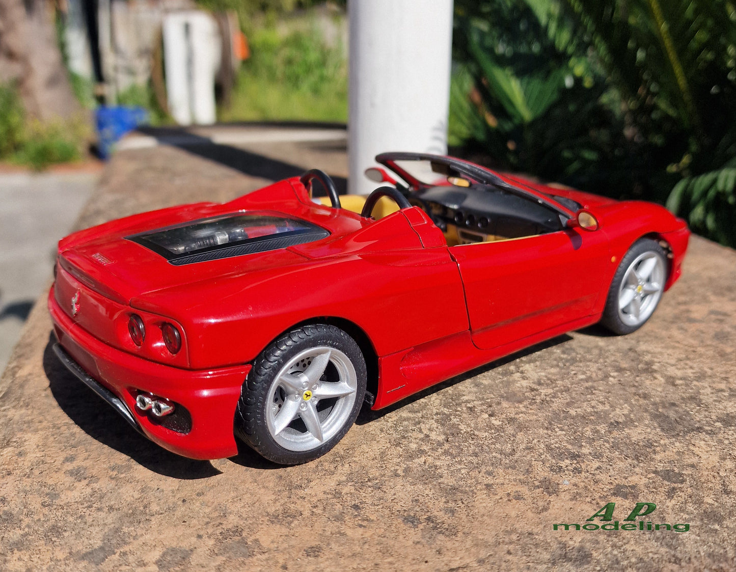 modellino auto scala 1/18 ferrari 360 spider della hot wheels modellini