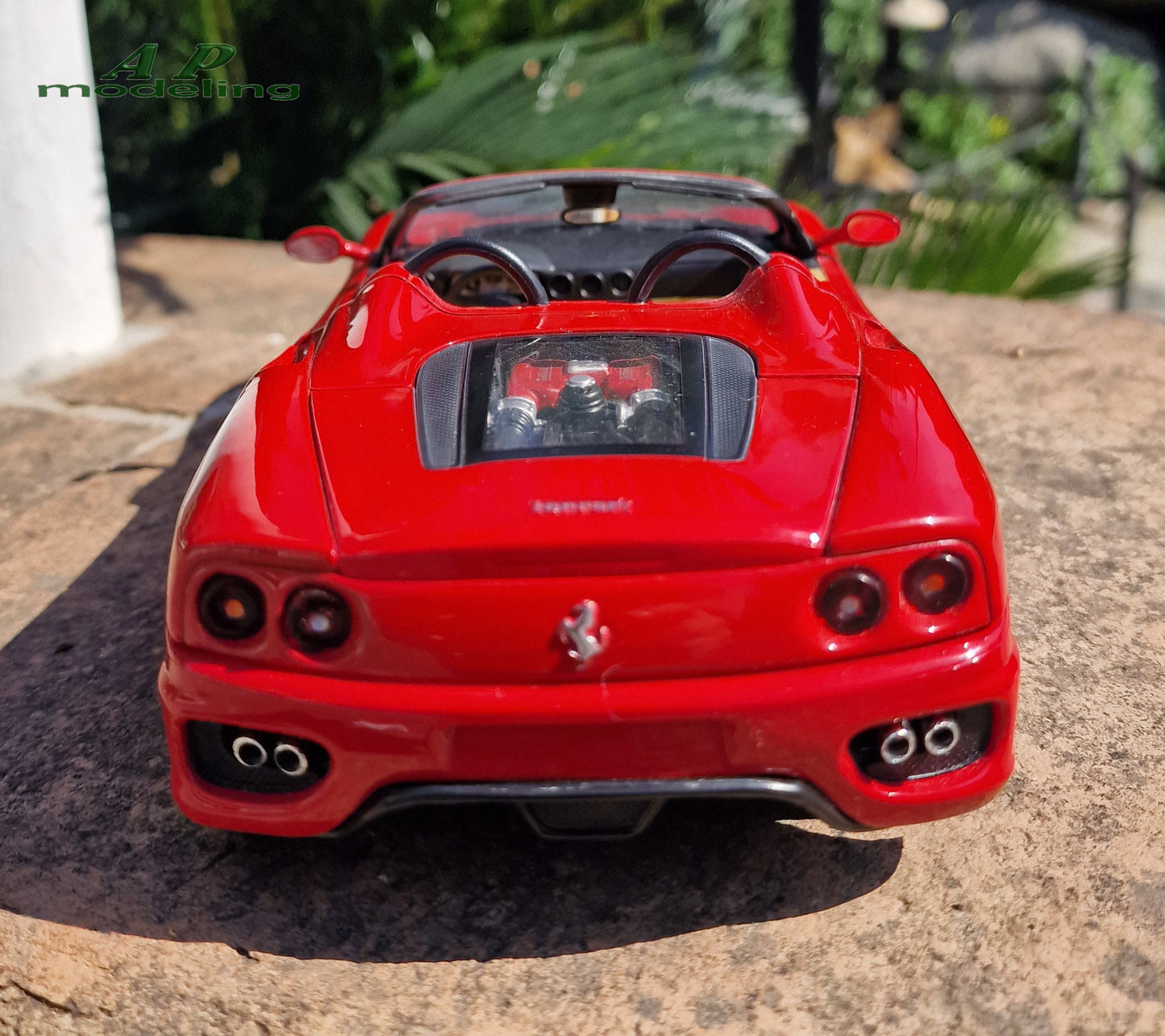 modellino auto scala 1/18 ferrari 360 spider della hot wheels modellini