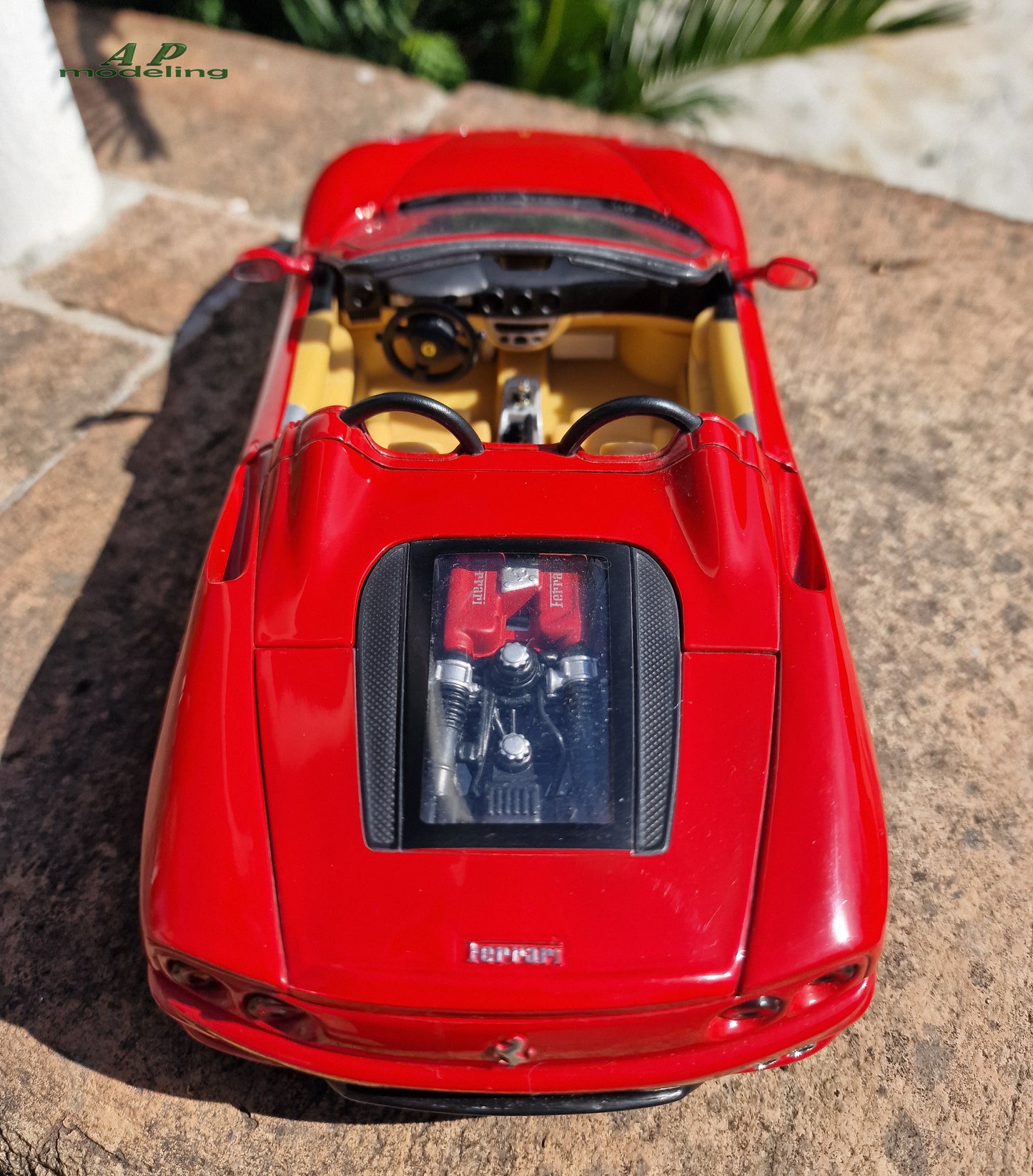 modellino auto scala 1/18 ferrari 360 spider della hot wheels modellini
